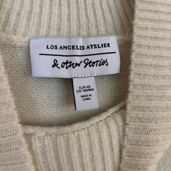 & OTHER STORIES Cream Mock Neck Sweater Size XS - Picture 6 of 9